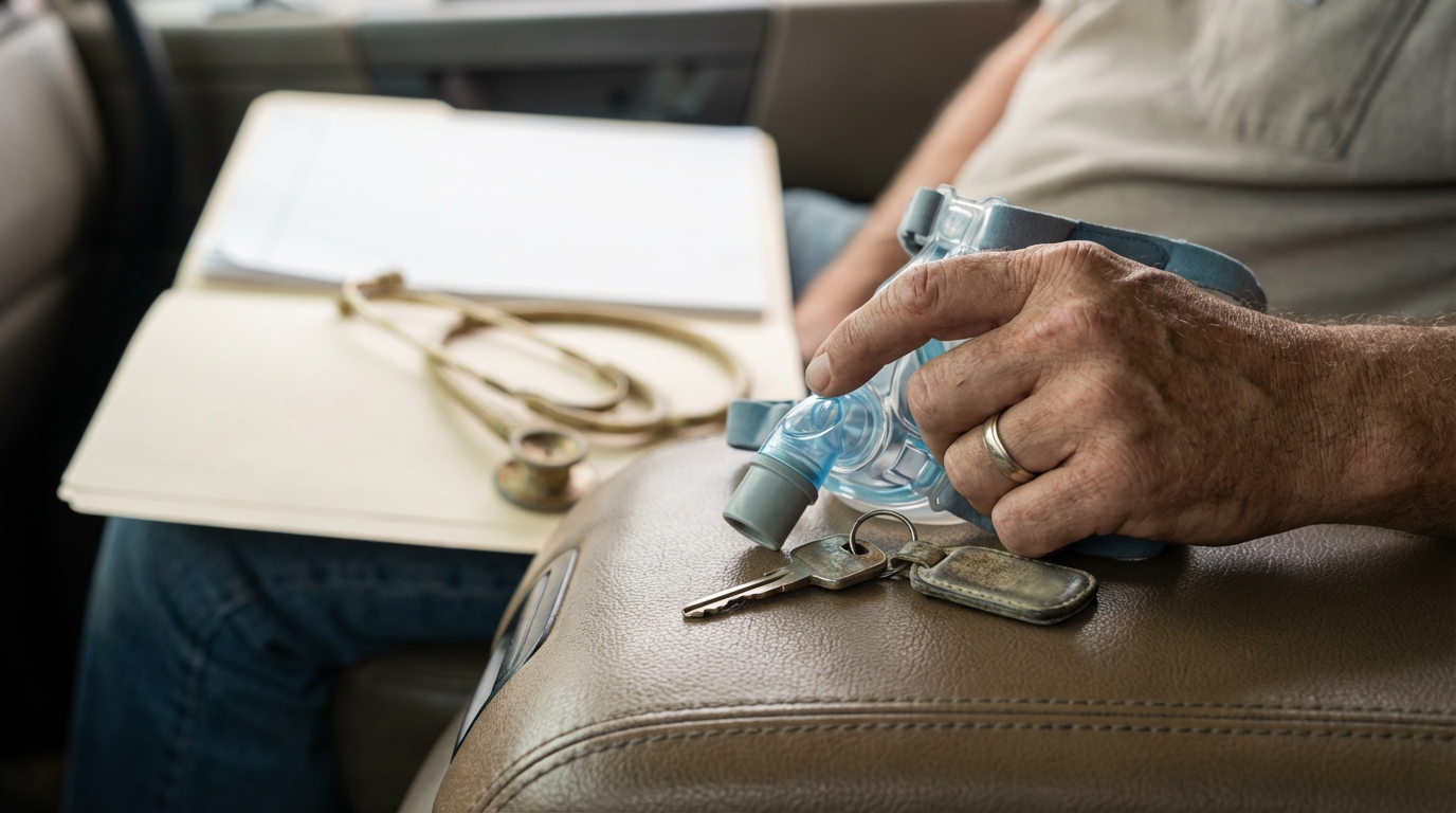 How can drivers with sleep apnea qualify again after a failed DOT physical?