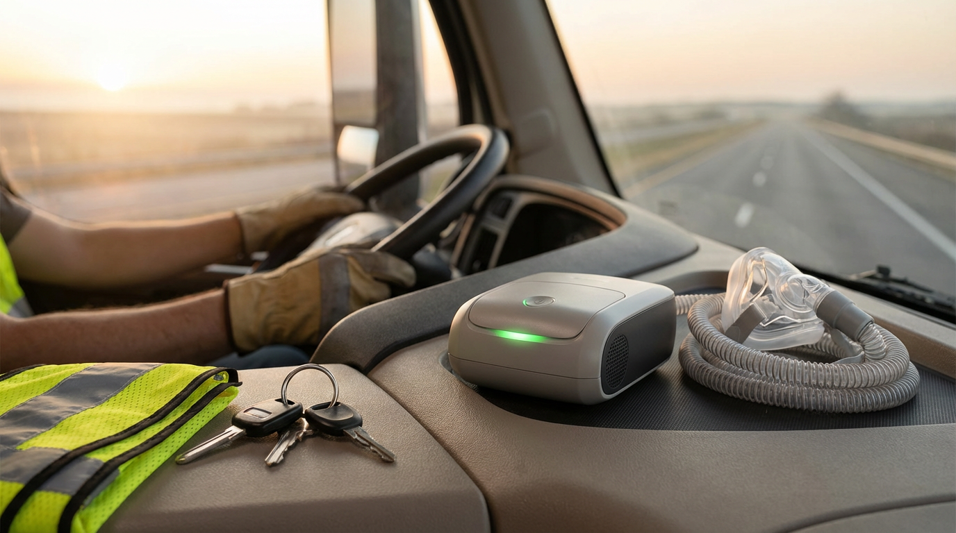 How can drivers with sleep apnea qualify again after a failed DOT physical?