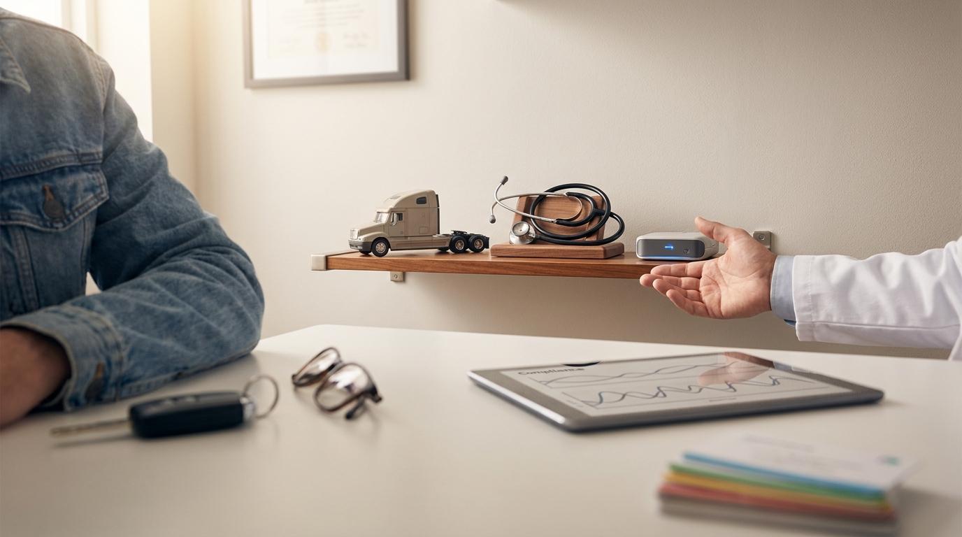 How can drivers with sleep apnea qualify again after a failed DOT physical?