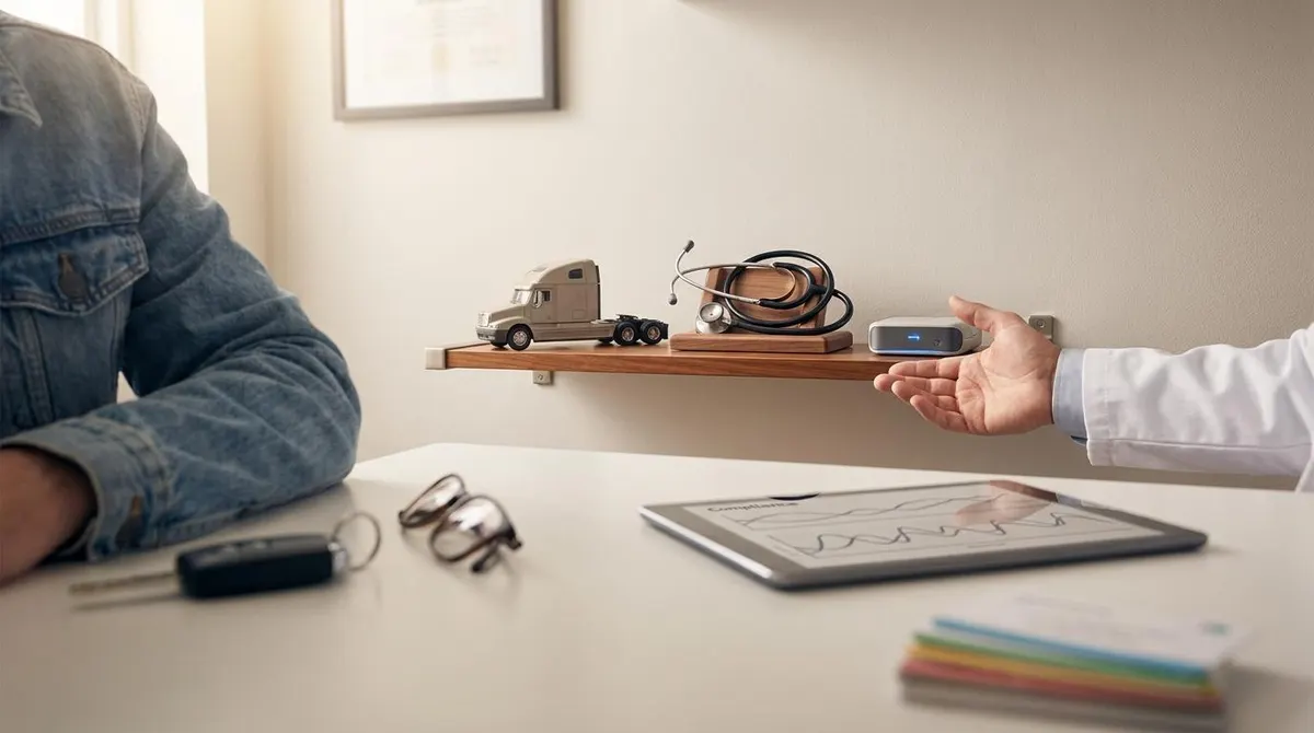 How can drivers with sleep apnea qualify again after a failed DOT physical?