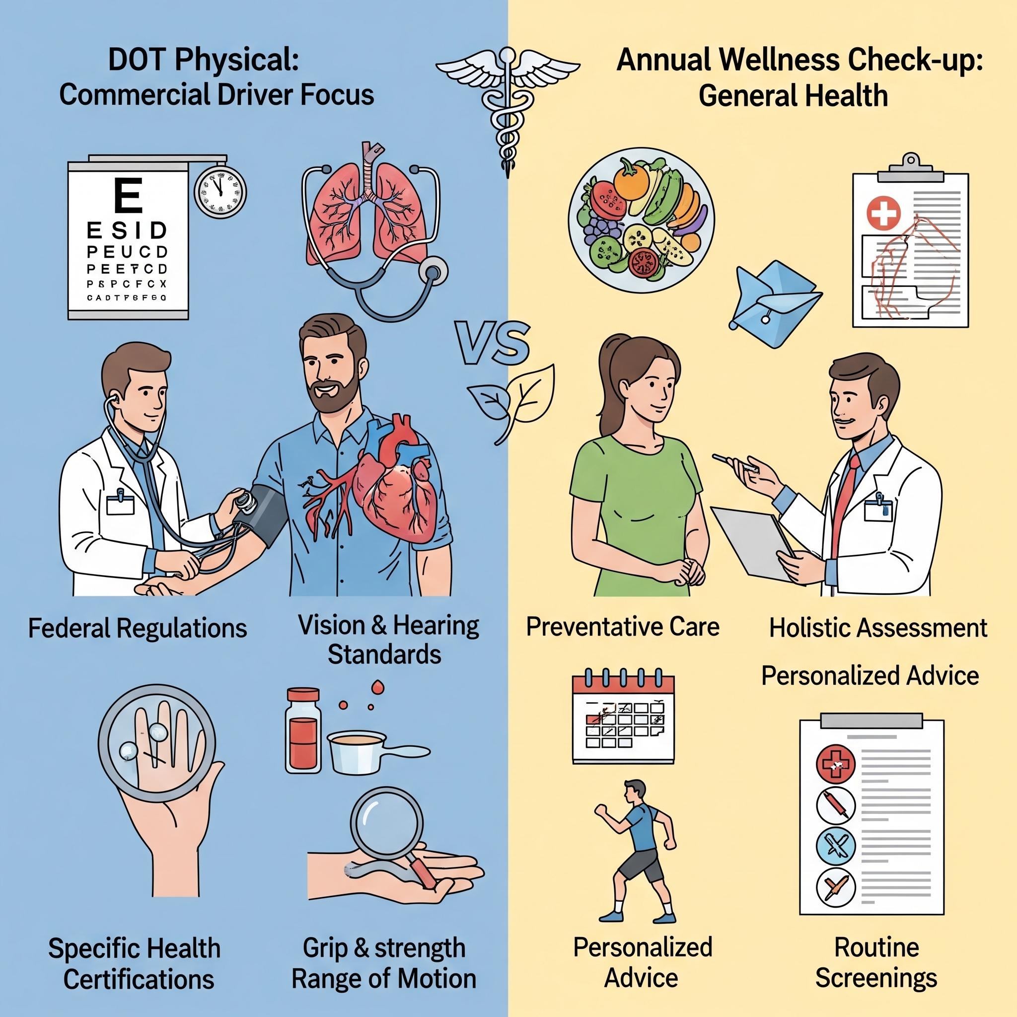 Is a DOT physical the same as a regular physical?