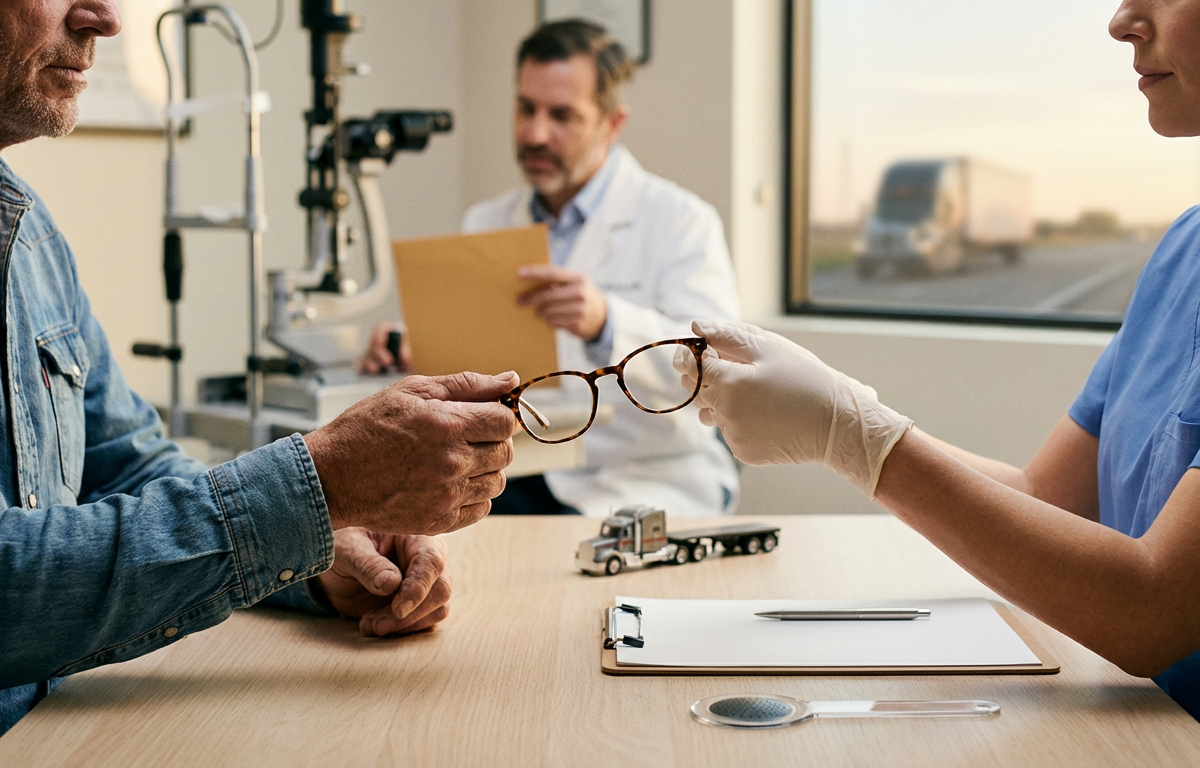 What eye chart is used for a DOT physical?